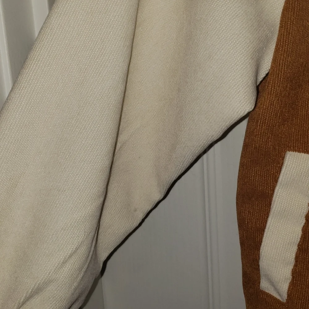Brown and Cream Girls B Varsity Jacket